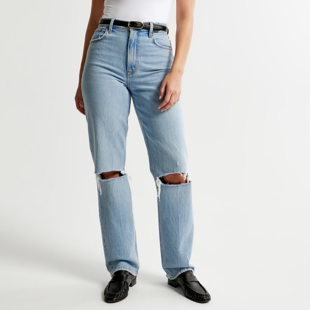 Abercrombie 90s Straight Ultra High Rise Curve Love 25S